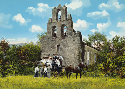 Mission San Francisco DE Espada in 1905 Vintage Print (7 Sizes) - Premium Print