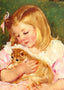 Sara Holding a Cat Fine Art Print 1908 Painting by Mary Cassatt (6 Sizes)