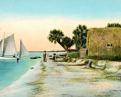 Sarasota Pass in Sarasota vintage print