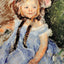 Sara in Dark Bonnet with Right Hand on Arm of Chair Art Print (6 Sizes)