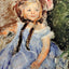 Sara in Dark Bonnet with Right Hand on Arm of Chair Art Print (6 Sizes)