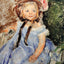 Sara in Dark Bonnet with Right Hand on Arm of Chair painting by Mary Cassatt