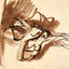 Saskia Asleep in Bed painting by Rembrandt (1638)