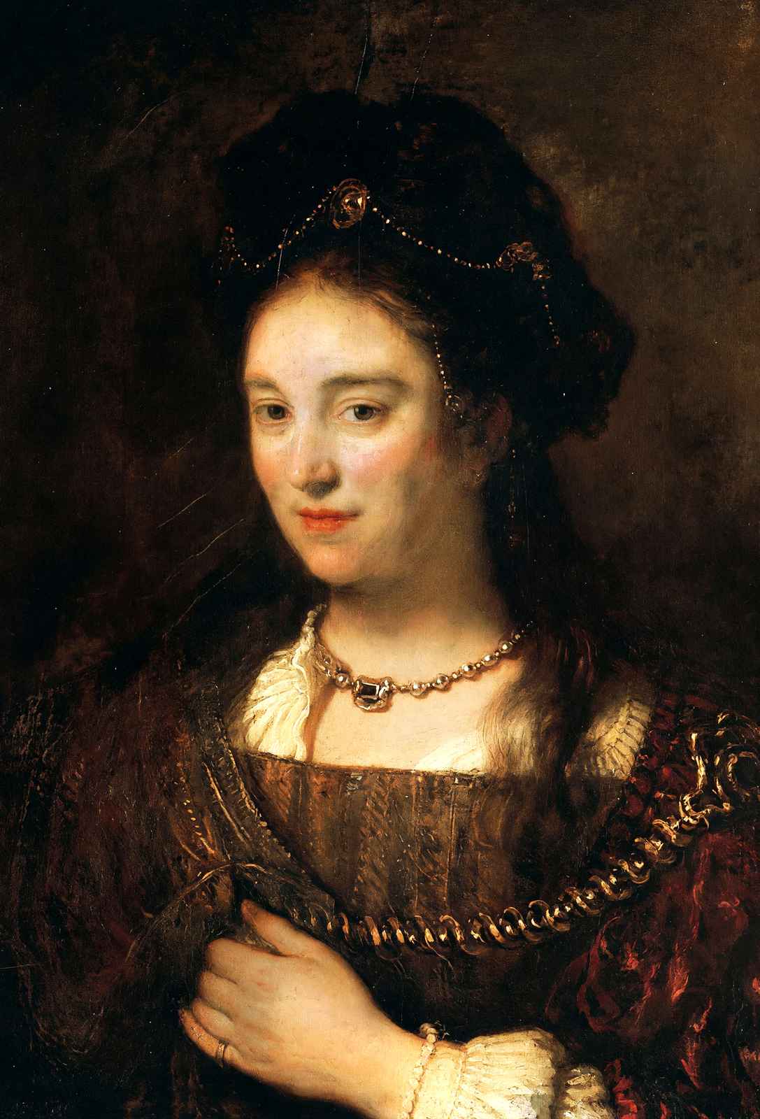 Saskia, the Artist's Wife Art Print 1643 Painting by Rembrandt (6 Sizes)