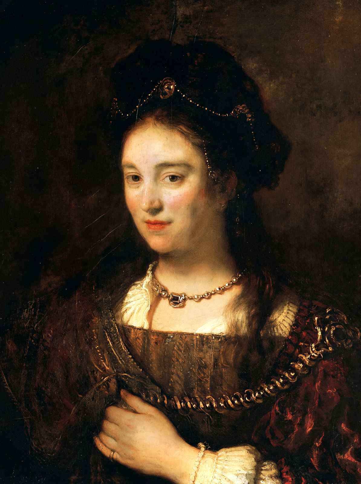 Saskia, the Artist's Wife Art Print 1643 Painting by Rembrandt (6 Sizes)