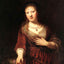 Saskia with a Red Flower 1641 Painting by Rembrandt Fine Art Print (6 Sizes)