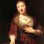 Saskia with a Red Flower 1641 Painting by Rembrandt Fine Art Print (6 Sizes)