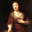 Saskia with a Red Flower 1641 Painting by Rembrandt Fine Art Print (6 Sizes)
