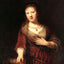 Saskia with a Red Flower art print by Rembrandt (1641)