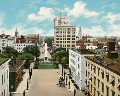 Bull Street from City Hall vintage print