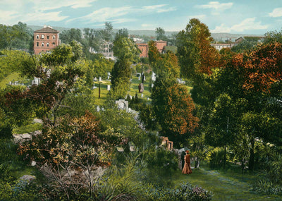 Colonial Park Savannah GA in 1905 Vintage Print (7 Sizes) - Retouched