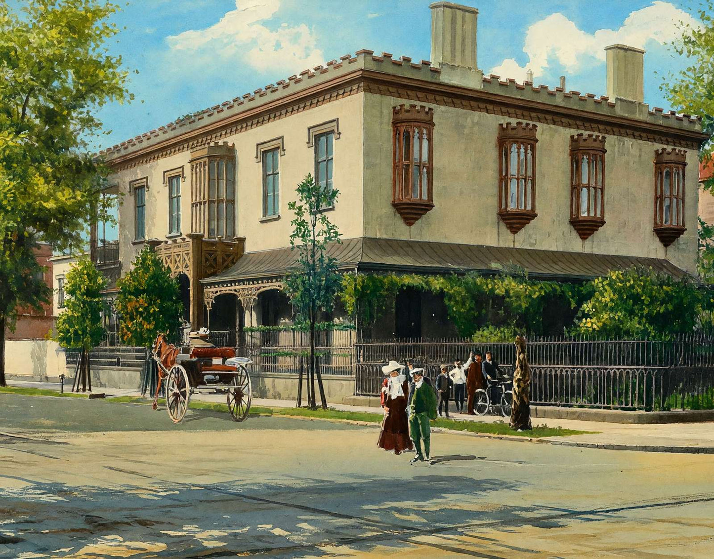 Sherman's Headquarters Savannah GA in 1905 Art Print (7 Sizes) - Premium Print