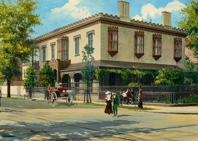 Sherman's Headquarters Savannah GA in 1905 Art Print (7 Sizes) - Premium Print