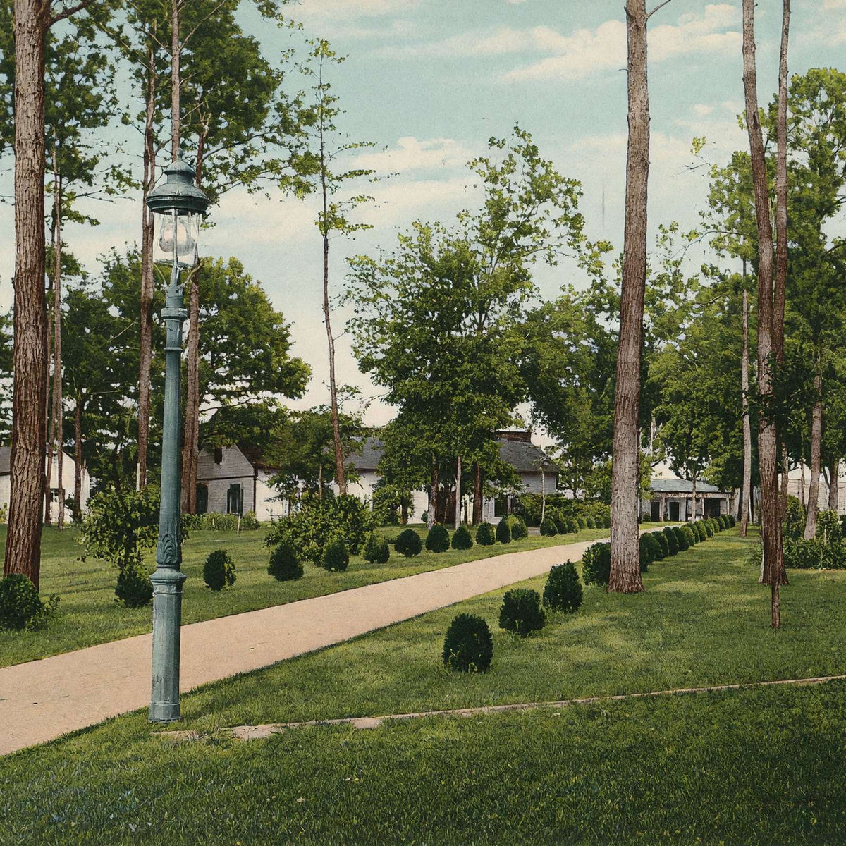 Savannah Yacht Club in 1904 Vintage Print (7 Sizes) - Restored