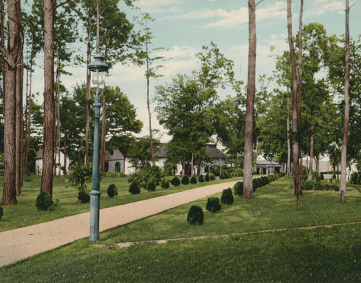 Savannah Yacht Club in 1904 Vintage Print (7 Sizes) - Restored