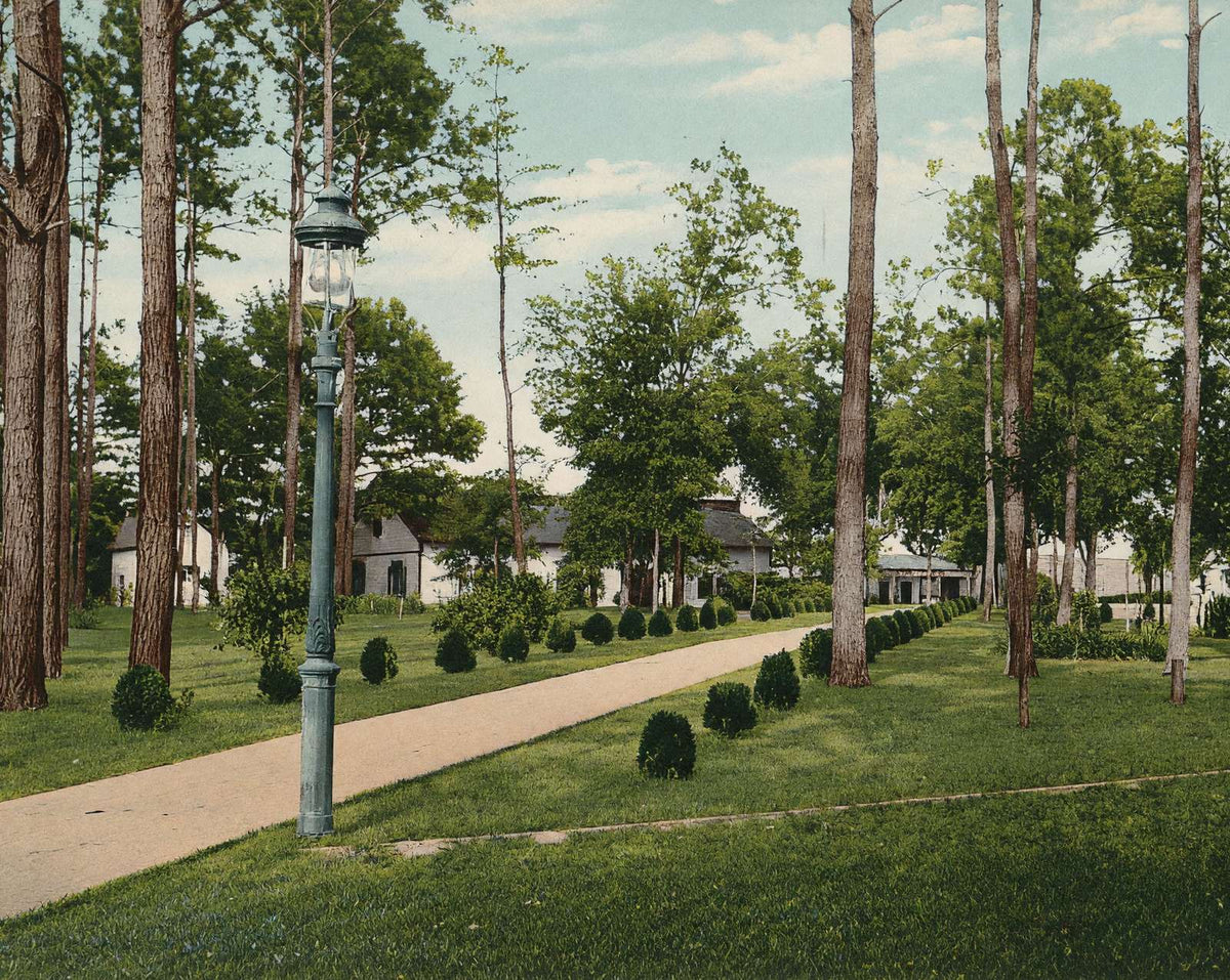 Savannah Yacht Club in 1904 vintage print