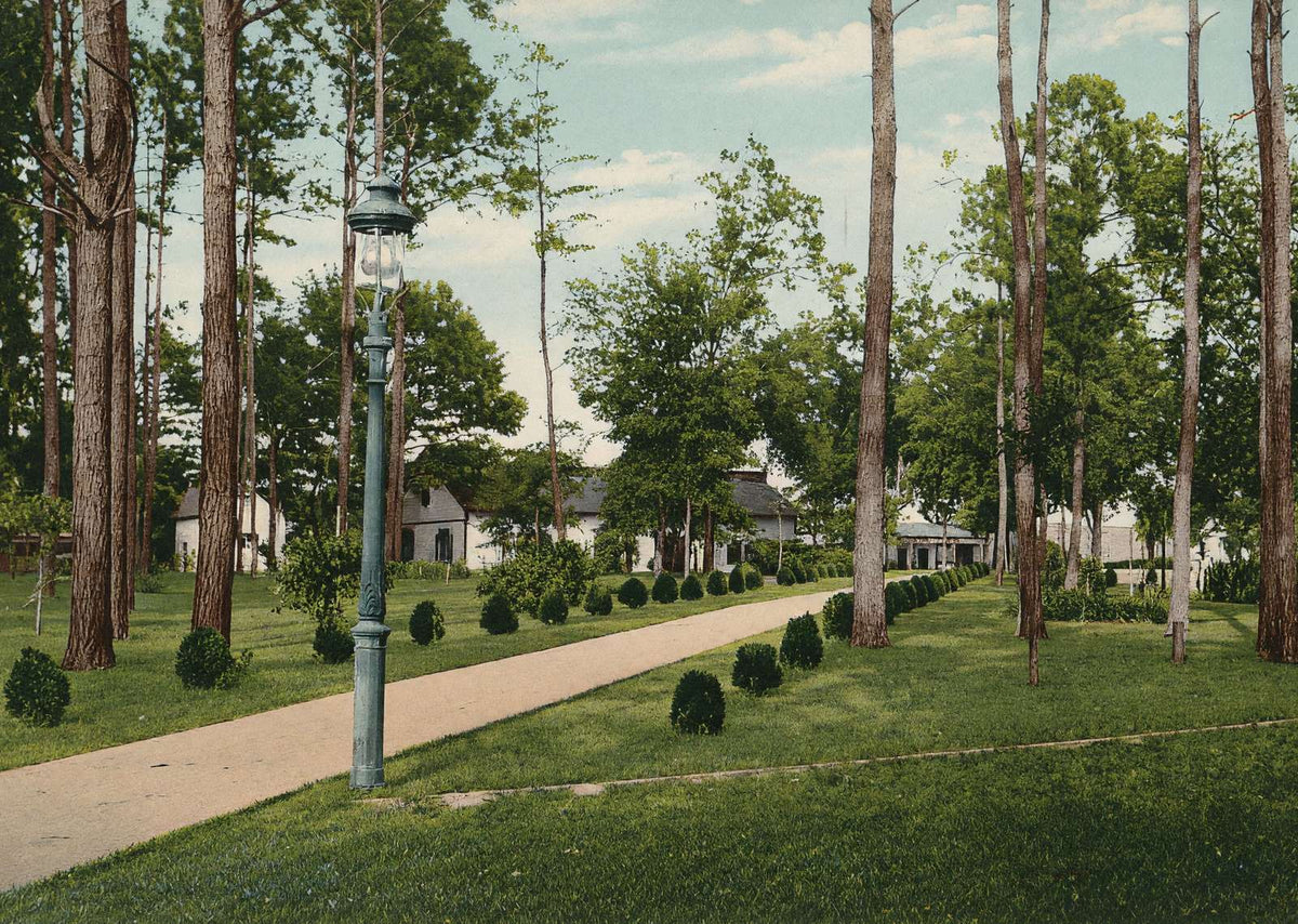 Savannah Yacht Club in 1904 Vintage Print (7 Sizes) - Restored