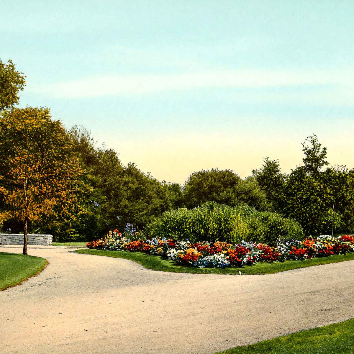 Scene in Wade Park Cleveland in 1907 Vintage Print (7 Sizes) - Retouched