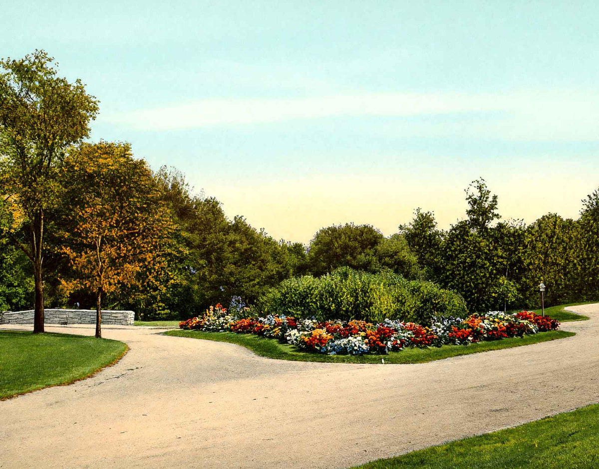 Scene in Wade Park Cleveland in 1907 Vintage Print (7 Sizes) - Retouched