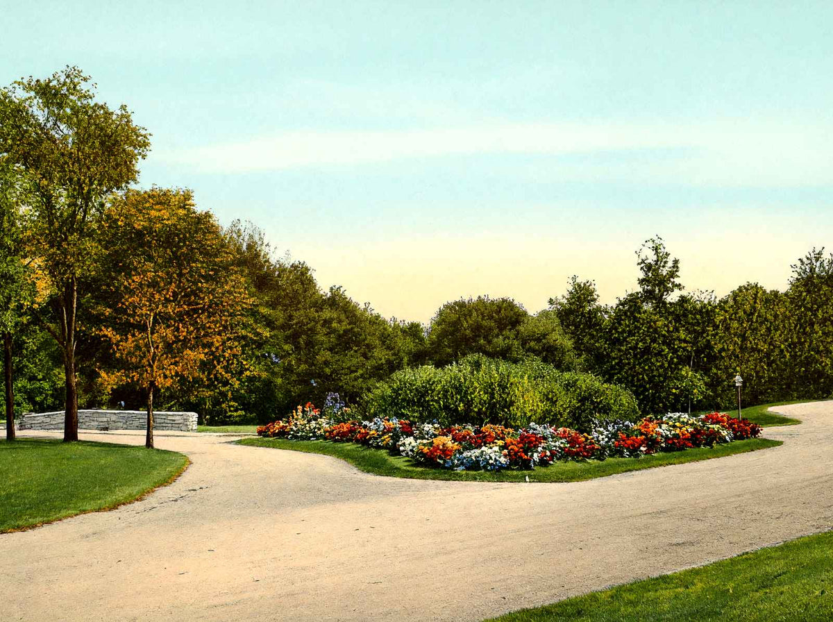 Scene in Wade Park Cleveland in 1907 Vintage Print (7 Sizes) - Retouched