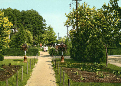 Scene in Lafayette Park Norfolk VA in 1905 Vintage Print (7 Sizes) - Enhanced