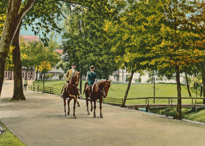 Scene in City Park Dallas in 1908 Vintage Print (7 Sizes) - Retouched