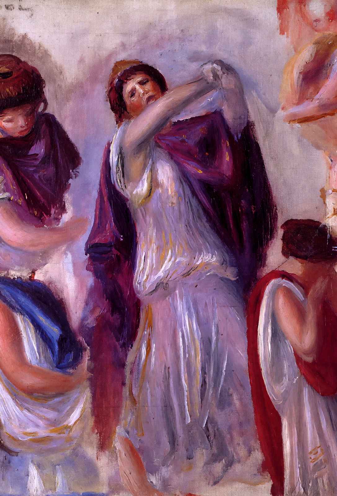 Scene Antique Femmes Aux Peplums Art Print 1895 by Renoir (6 Sizes) - Retouched