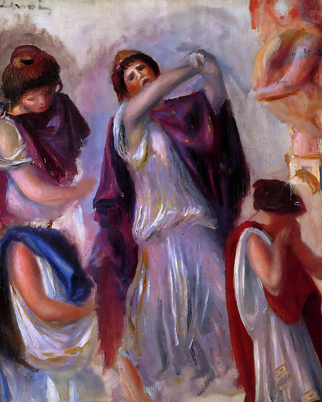 Scene Antique Femmes Aux Peplums by Pierre-Auguste Renoir 8x10" Art Print
