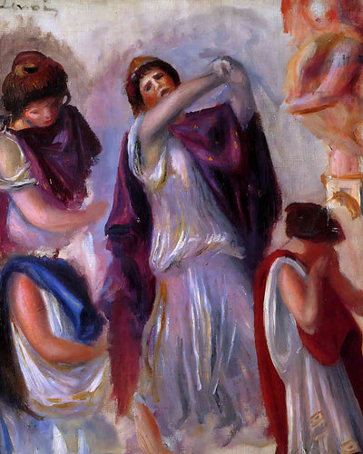 Scene Antique Femmes Aux Peplums by Pierre-Auguste Renoir 8x10" Art Print