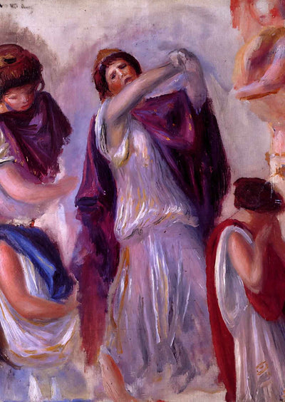 Scene Antique Femmes Aux Peplums Art Print 1895 by Renoir (6 Sizes) - Retouched