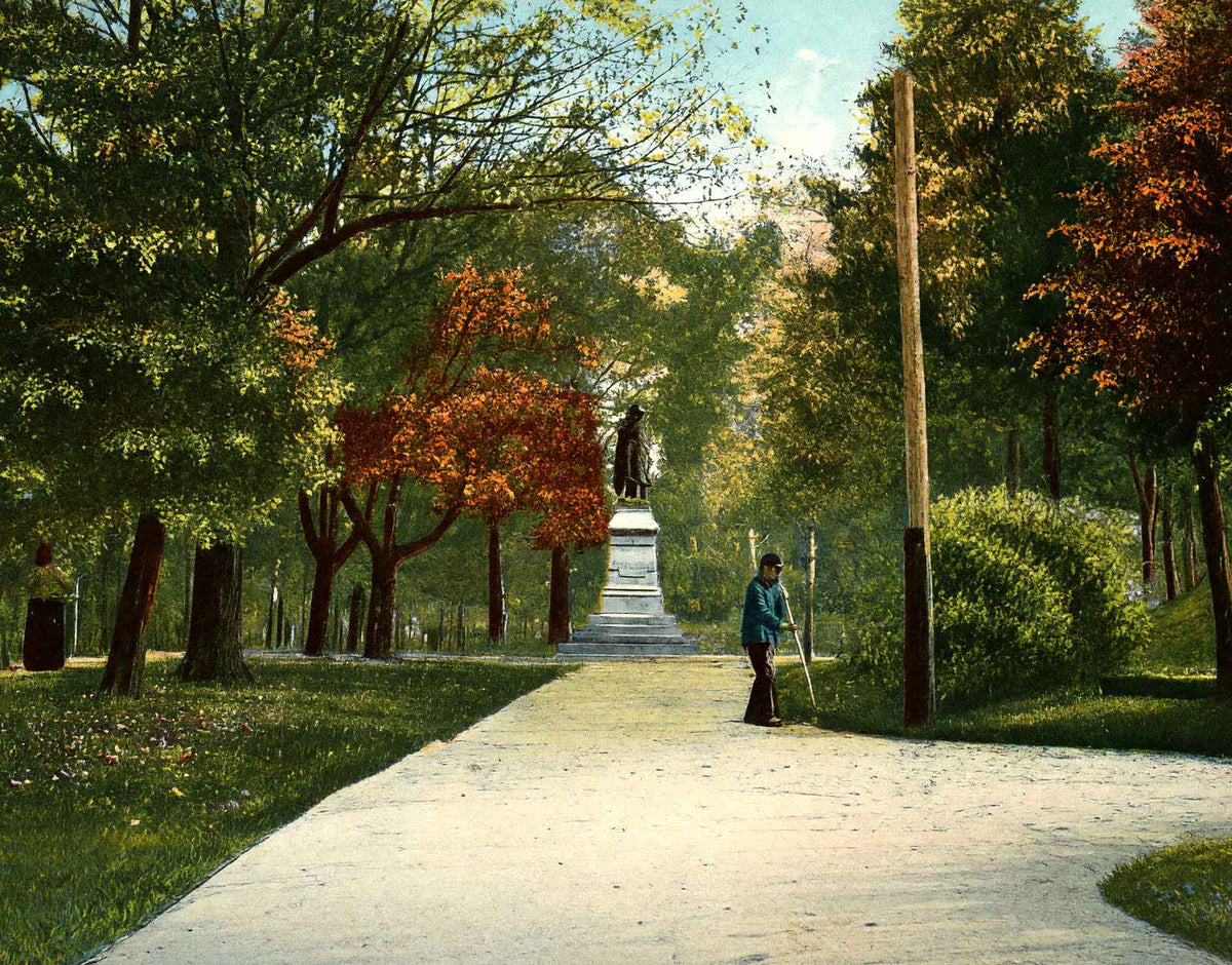 Schiller Park Columbus Ohio in 1906 Vintage Print (7 Sizes) - Enhanced