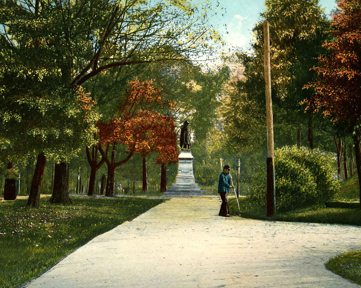 Schiller Park in Columbus in 1906 vintage print