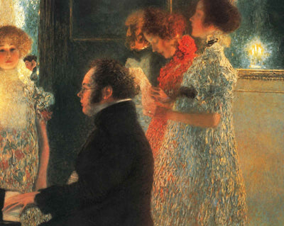 Schubert at the Piano Ii fine art print by Gustav Klimt (1899)
