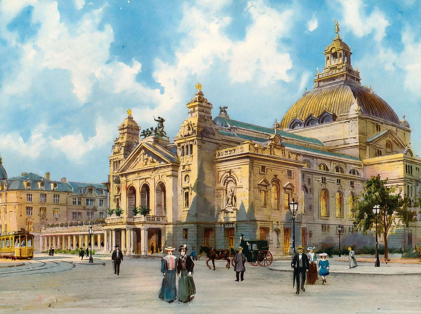 Schauspielhaus Frankfurt Vintage Print (7 Sizes) - Premium Print