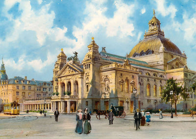 Schauspielhaus Frankfurt Vintage Print (7 Sizes) - Premium Print
