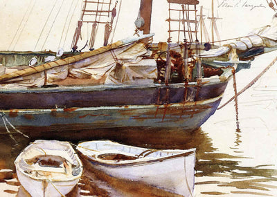 Schooner, Catherine, Somesville, Maine Art Print 1925 by Sargent (6 Sizes)