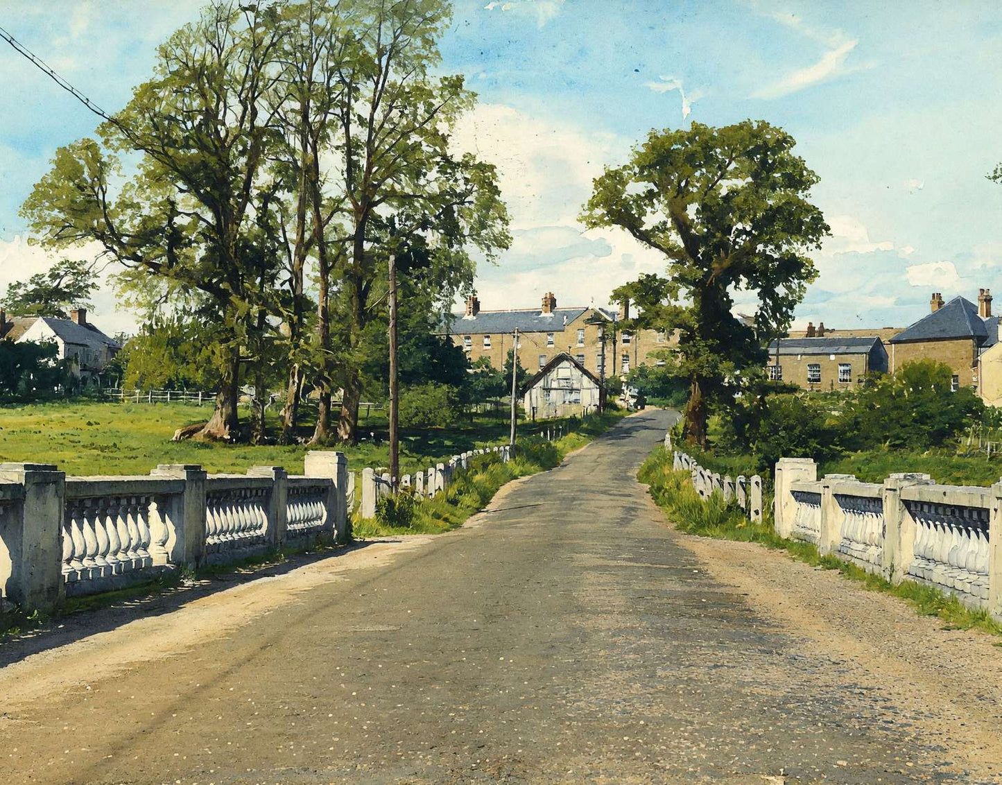 School of Navigation from Newtown Road Warsash in 1959 Art Print (7 Sizes)