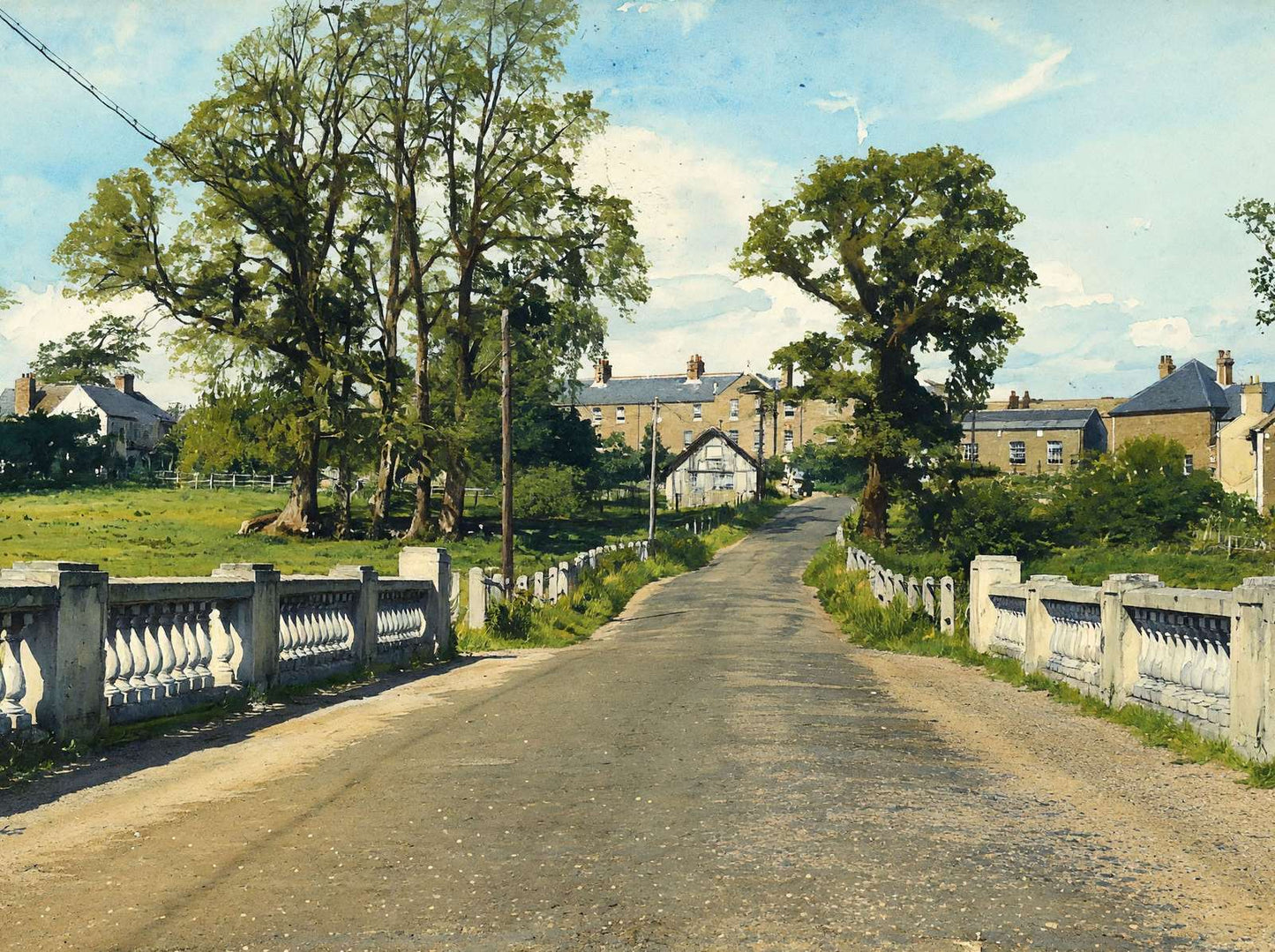 School of Navigation from Newtown Road Warsash in 1959 Art Print (7 Sizes)