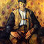 Seated Peasant painting by Paul Cezanne (1904)