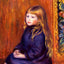Seated Child in a Blue Dress fine art print by Pierre-Auguste Renoir (1889)