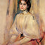 Seated Young Woman Art Print 1890 Painting by Pierre-Auguste Renoir (6 Sizes)