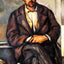 Seated Peasant Art Print 1900 Painting by Paul Cezanne (6 Sizes) - High Quality