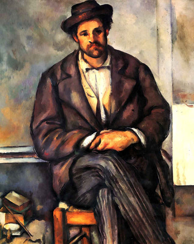 Seated Peasant (1900) fine art print by Paul Cezanne (1900)