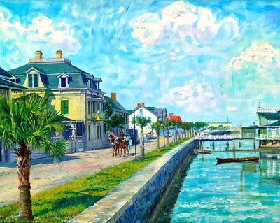 Sea Wall in St Augustine in 1908 painting