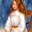 Seated Little Girl with a Blue Background 1890 by Renoir Art Print (6 Sizes)