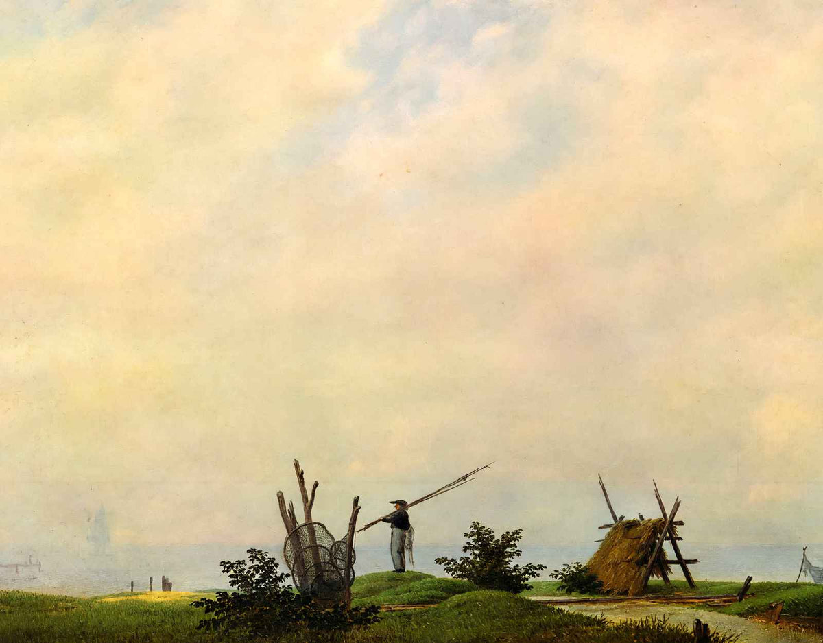 Sea Beach with Fisherman (the Fisherman) 1807 by Friedrich Art Print (6 Sizes)