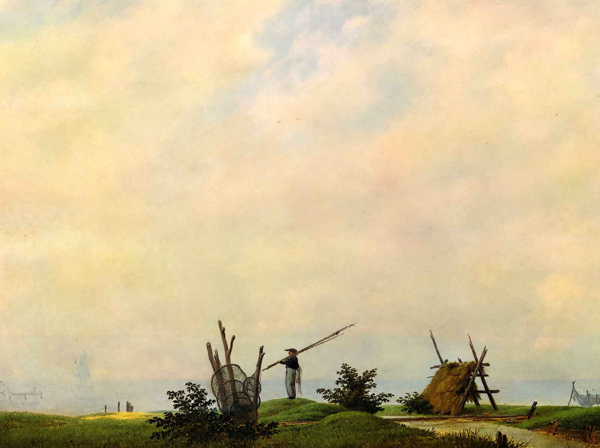 Sea Beach with Fisherman (the Fisherman) 1807 by Friedrich Art Print (6 Sizes)