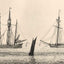 Sea with Ships 1826 Drawing by Caspar David Friedrich Art Print (6 Sizes)