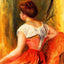 Seated Young Woman art print by Pierre-Auguste Renoir (1896)