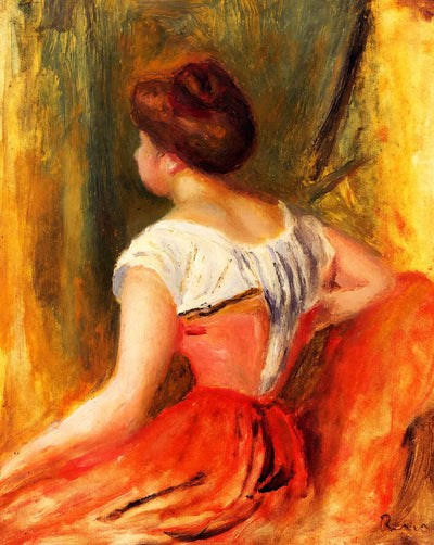 Seated Young Woman art print by Pierre-Auguste Renoir (1896)